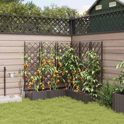 Tuin Bloempot 5 pcs Bruin Staal