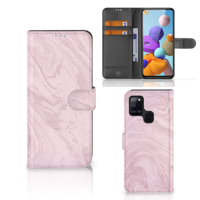 Samsung Galaxy A21s | Bookcase | Marble Pink - Origineel Cadeau Vriendin - thumbnail