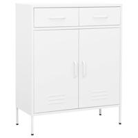 Opbergkast 80x35x101,5 cm staal wit - thumbnail