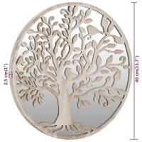 VidaXL Tuinspiegel rond 40x2,5 cm ijzer zandkleurig - thumbnail