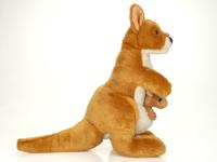 Pluchen Kangeroe met Baby 30 cm TEDDY HERMANN bruin - thumbnail