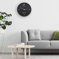 BRESSER MyTime LEDsec wandklok 24 cm met temperatuurweergave (zwart) - thumbnail