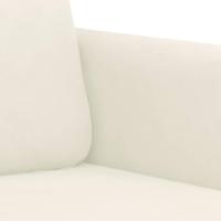 Tweezitsbank 140 cm fluweel crmekleurig - thumbnail