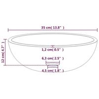 VidaXL Wasbak 35x12 cm gehard glas mat - thumbnail