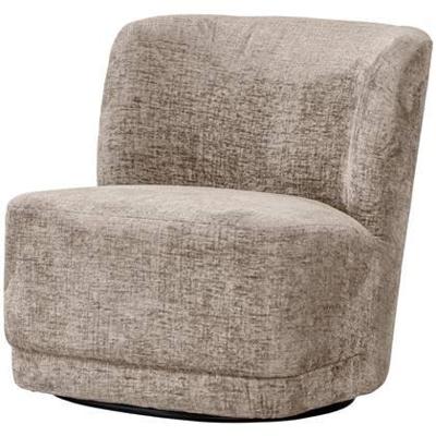 WOOOD Draaifauteuil 'Atty' Structure Velvet, kleur Zand