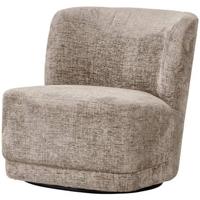 WOOOD Draaifauteuil 'Atty' Structure Velvet, kleur Zand - thumbnail