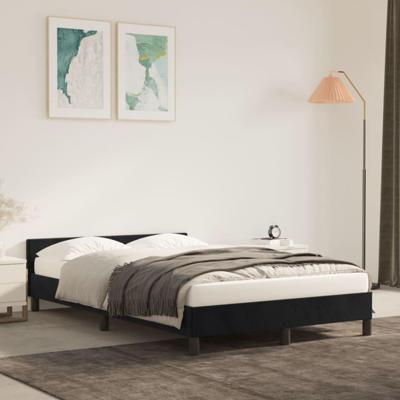 Bedframe zonder matras 120x200 cm fluweel zwart