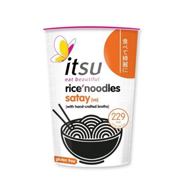 Itsu Satay rice noodles cup glutenvrij 63 Gram