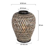 Steinhauer Zwarte bamboe tafellampMaze Ø 30cm - 3131BE - thumbnail