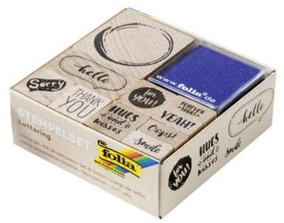 Stempelset Folia hout lettering