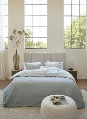 Rivièra Maison Riviera Maison Dekbedovertrek Twisted - Grijsgroen 260x200/220 cm