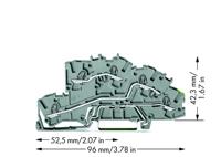 WAGO 2003-7645 Installatie-etageklem 5.20 mm Spanveer Toewijzing: L, L, Terre Grijs 1 stuk(s) - thumbnail