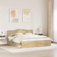 Bedframe met hoofdeinde Sonoma 200 x 200 cm Massief grenenhout - thumbnail