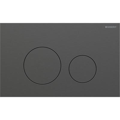 Geberit Drukplaat Sigma 40, 2-toets Round RVS Zwart Chroom