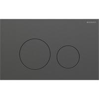 Geberit Drukplaat Sigma 40, 2-toets Round RVS Zwart Chroom - thumbnail