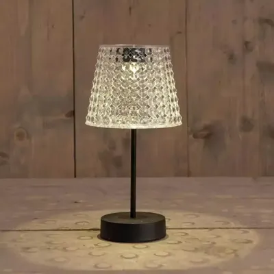 Anna's Collection Solar tafellamp transparant 26 x 12,5 cm