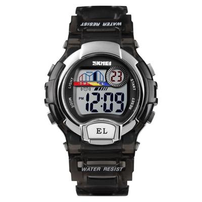 SKMEI 1450 vrouwen transparant digitaal horloge 50m waterdicht sporthorloge met LED Light(Black)