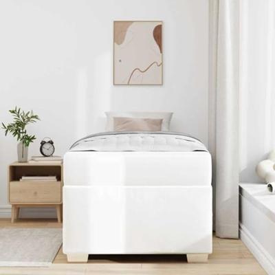 Bedframe Wit 90 x 200 cm Kunstleer