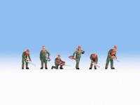 NOCH 0045061 TT Bosbouwarbeiders figuren Geverfd, Staand - thumbnail