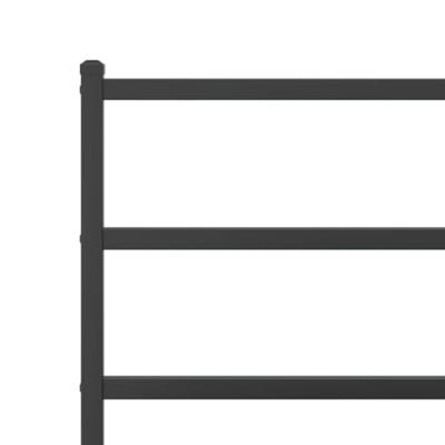 Bedframe met hoofd- en voeteneindemetaal zwart 80x200 cm