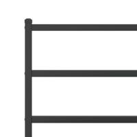 Bedframe met hoofd- en voeteneindemetaal zwart 80x200 cm - thumbnail