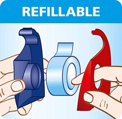 tesa Plakbanddispenser 57444-00001-00 Rood, Blauw Rolbreedte (max.): 19 mm Rollengte (max.) 33 m - thumbnail