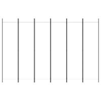 Kamerscherm met 6 panelen 300x200 cm stof wit - thumbnail