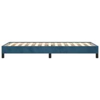 Bedframe zonder matras 90x200 cm fluweel donkerblauw - thumbnail