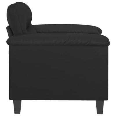 Fauteuil 60 cm kunstleer zwart