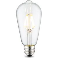 Edison Vintage LED filament lichtbron Drop - Helder - ST64 Deco - Retro LED lamp - 6.4/6.4/14cm - geschikt voor E27 fitting - Dimbaar - 4W 440lm 3000K - warm wit licht - thumbnail