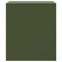 Nachtkastjes 2 st 34,5x39x44 cm staal olijfgroen - thumbnail