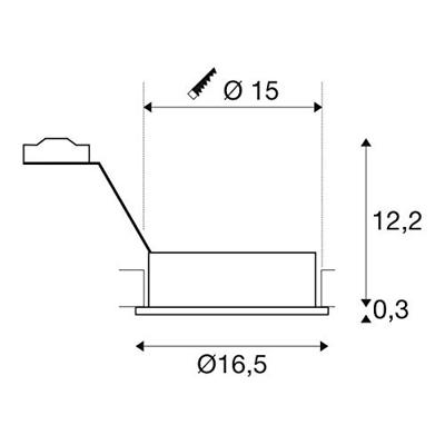 SLV 113540 New Tria 1 Inbouwlamp Halogeen, LED GU10 75 W Wit (mat) SLV 113540 New Tria 1 Inbouwlamp Halogeen, LED GU10 75 W Wit (mat)