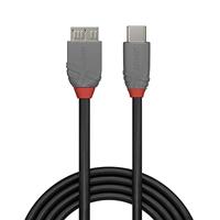 Lindy 3m USB 3.2 Type C to Micro-B Cable, Anthra Line - thumbnail