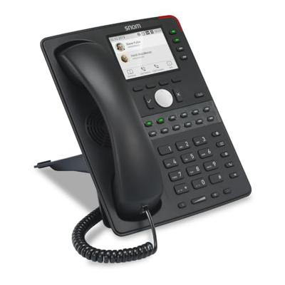 Snom D765 IP-telefoon, SIP bureautelefoon, 12 SIP identiteiten, hoge-resolutie kleurenscherm, 16 LED-functietoetsen, Bluetooth, USB, Gigabit, 2x Gigabit Ethernet, Zwart, 00003917