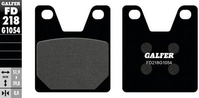 GALFER remblokken "fd218" brake pad fd218 g1054 organic standard