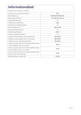 AEG DBE5961HG 700 m³/uur Muurmontage Roestvrijstaal A