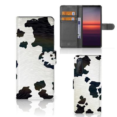 Sony Xperia 5II | Telefoonhoesje | Met pasjeshouder | Koeienvlekken