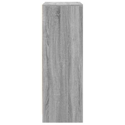 Dressoir met LED 77x34x100 cm bewerkt hout grijs sonoma eiken