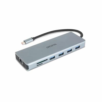Dicota DICOTA - Dockingstation - USB-C - DP, HDMI USB-C dockingstation Geschikt voor merk (dockingstation): Universeel Geïntegreerde kaartlezer, USB-C Power