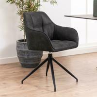 Bendt Eetkamerstoel 'Helena' Draaibaar, kleur Antraciet - thumbnail