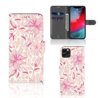 Apple iPhone 11 Pro Max Hoesje Pink Flowers - thumbnail