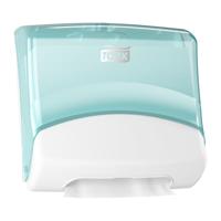 Reinigingsdoekdispenser tork w4 gevouwen turquoise - thumbnail
