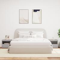 Nachtkastjes met LED-verlichting 2 st 50x40x45 cm grijs sonoma - thumbnail