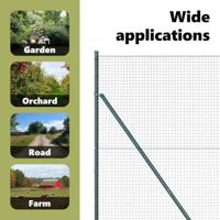 VidaXL Afrasteringspaal groen 10 x 1,6 m (25 x 25 mm gaas) - thumbnail