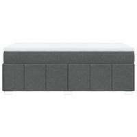 Boxspring met matras stof donkergrijs 90x190 cm - thumbnail