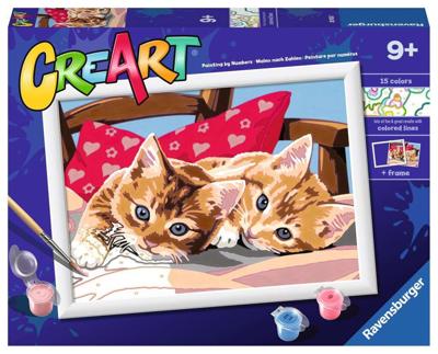Ravensburger creart schilderen op nummer - twee knuffelige katten Ravensburger creart schilderen op nummer - twee knuffelige katten