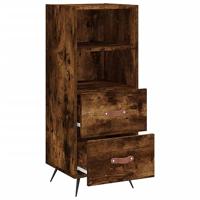 Dressoir 34,5x34x90 cm bewerkt hout gerookt eiken - thumbnail