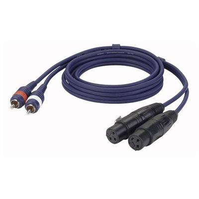 DAP FL25 verloopkabel 2x XLR female naar 2x RCA 150cm