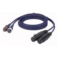 DAP FL25 verloopkabel 2x XLR female naar 2x RCA 150cm - thumbnail