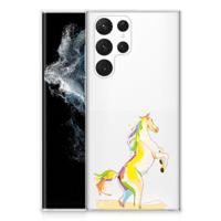 Samsung Galaxy S22 Ultra Telefoonhoesje met Naam Horse Color - thumbnail